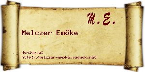 Melczer Emőke névjegykártya