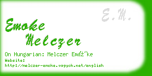emoke melczer business card
